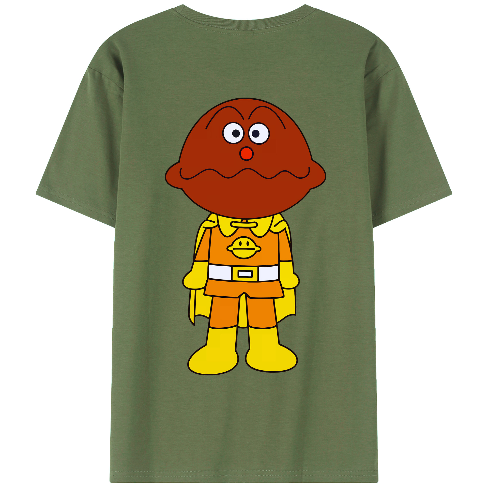 （画像用） アンパンマン Anpanman 綿100％ メンズ半袖Tシャツ（バックプリント） 通気性